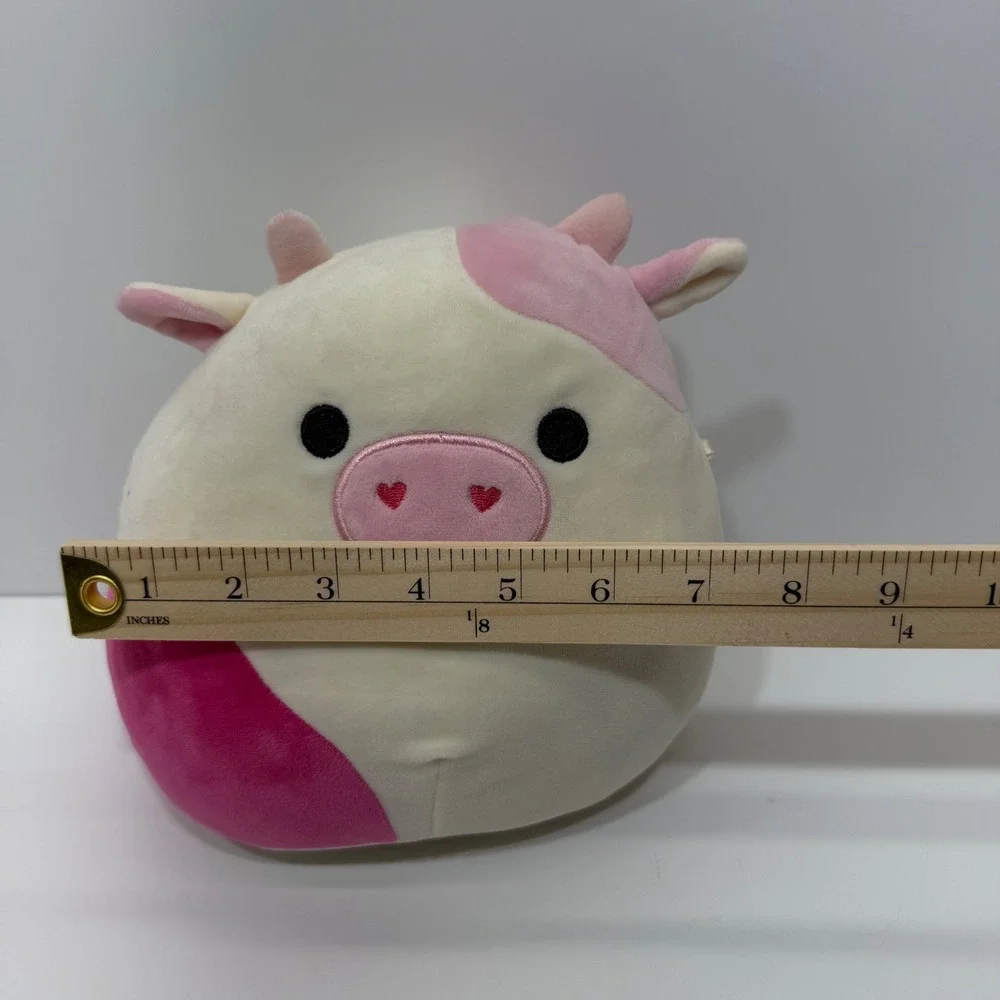 Squishmallows Caedyn the Cow 8 Inch Pink Cream Heart Nostrils Plush Claire's Toy